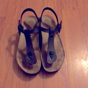 Birkenstock Papillio Black Thong Wedge